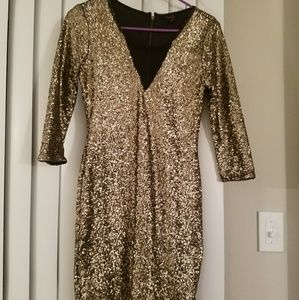 Gold Sequin Dress by Guess